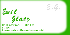 emil glatz business card